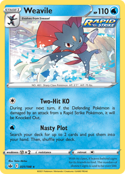 Weavile - Chilling Reign - #31 - Pokemon TCG card