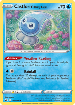 Castform Rainy Form - Chilling Reign - #33 - Pokemon TCG card