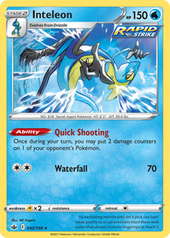 Inteleon - Chilling Reign - #43 - Pokemon TCG card