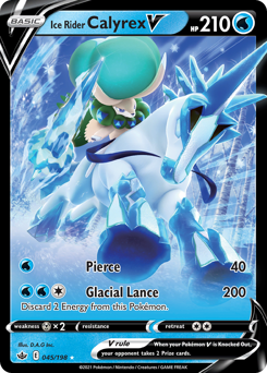 Ice Rider Calyrex V - Chilling Reign - #45 - Pokemon TCG card