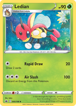 Ledian #5 Ledian - Chilling Reign - #5 - Pokemon TCG card