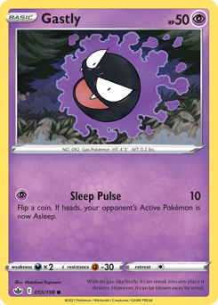 Gastly - Chilling Reign - #55 - Pokemon TCG card
