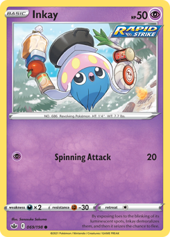 Inkay #69 Inkay - Chilling Reign - #69 - Pokemon TCG card