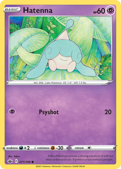 Hatenna #71 Hatenna - Chilling Reign - #71 - Pokemon TCG card