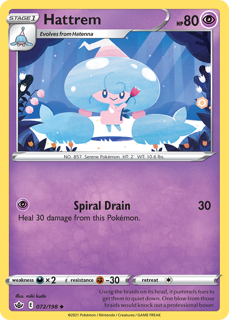 Hattrem - Chilling Reign - #72 - Pokemon TCG card