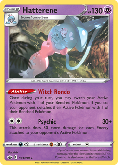 Hatterene - Chilling Reign - #73 - Pokemon TCG card
