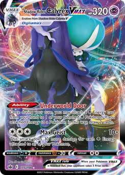 Shadow Rider Calyrex VMAX - Chilling Reign - #75 - Pokemon TCG card