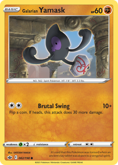 Galarian Yamask - Chilling Reign - #82 - Pokemon TCG card