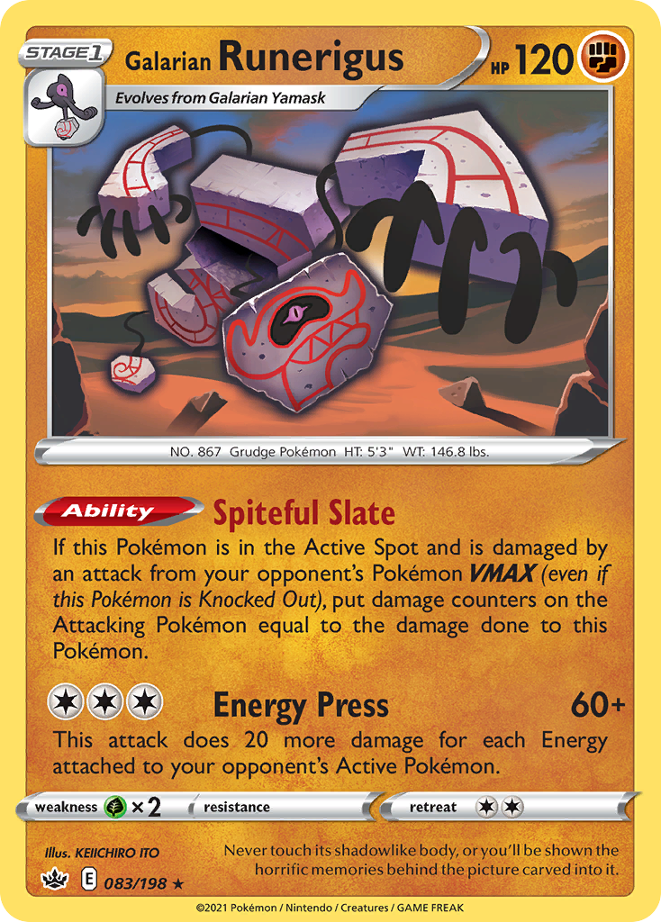 Galarian Runerigus - Chilling Reign - #83 - Pokemon TCG card