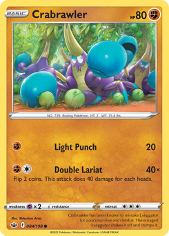 Crabrawler - Chilling Reign - #84 - Pokemon TCG card