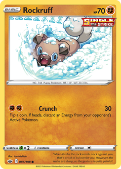 Rockruff - Chilling Reign - #86 - Pokemon TCG card