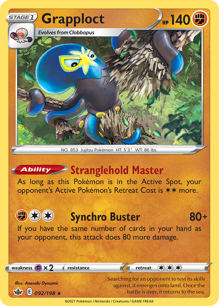 Grapploct - Chilling Reign - #92 - Pokemon TCG card