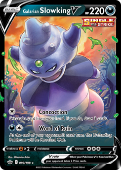Galarian Slowking V #99 Galarian Slowking V - Chilling Reign - #99 - Pokemon TCG card