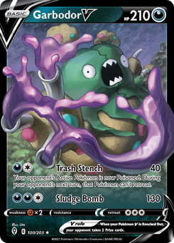 Garbodor V - Evolving Skies - #100 - Pokemon TCG card