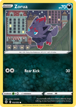 Zorua - Evolving Skies - #102 - Pokemon TCG card