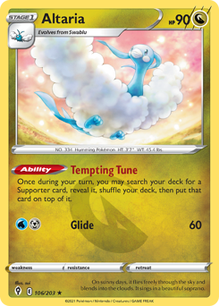 Altaria - Evolving Skies - #106 - Pokemon TCG card