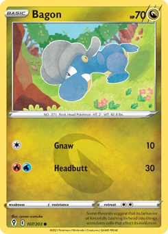 Bagon - Evolving Skies - #107 - Pokemon TCG card
