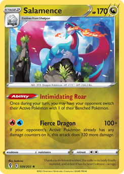 Salamence #109 Salamence - Evolving Skies - #109 - Pokemon TCG card