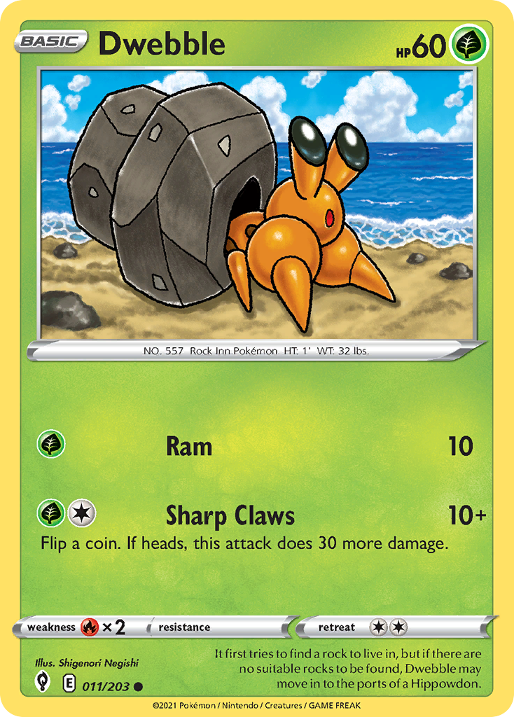 Dwebble - Evolving Skies - #11 - Pokemon TCG card