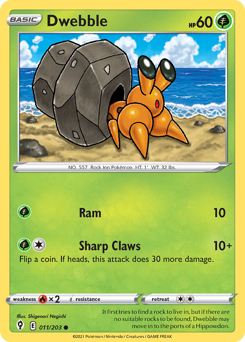 Dwebble #11 Dwebble - Evolving Skies - #11 - Pokemon TCG card
