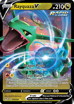 Rayquaza V #110 Rayquaza V - Evolving Skies - #110 - Pokemon TCG card