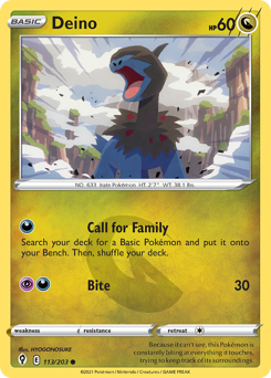 Deino - Evolving Skies - #113 - Pokemon TCG card