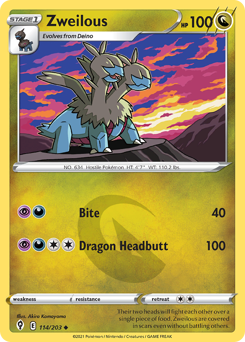 Zweilous #114 Zweilous - Evolving Skies - #114 - Pokemon TCG card
