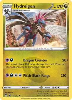 Hydreigon #115 Hydreigon - Evolving Skies - #115 - Pokemon TCG card