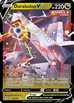 Duraludon V #122 Duraludon V - Evolving Skies - #122 - Pokemon TCG card