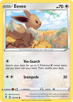 Eevee - Evolving Skies - #125 - Pokemon TCG card