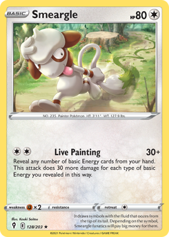 Smeargle #128 Smeargle - Evolving Skies - #128 - Pokemon TCG card