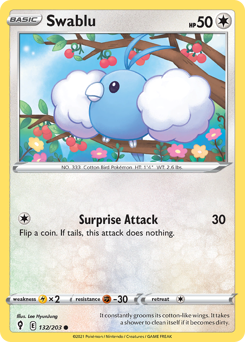Swablu #132 Swablu - Evolving Skies - #132 - Pokemon TCG card