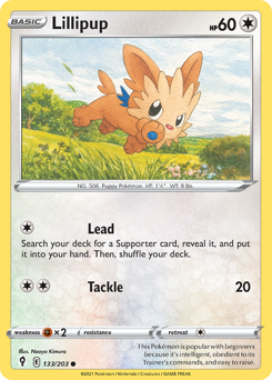 Lillipup #133 Lillipup - Evolving Skies - #133 - Pokemon TCG card