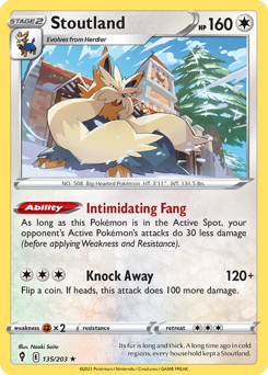 Stoutland #135 Stoutland - Evolving Skies - #135 - Pokemon TCG card