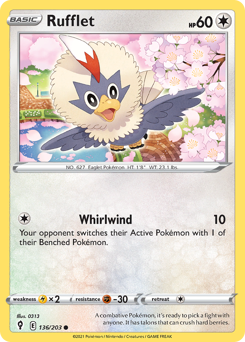 Rufflet #136 Rufflet - Evolving Skies - #136 - Pokemon TCG card