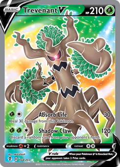Trevenant V - Evolving Skies - #168 - Pokemon TCG card