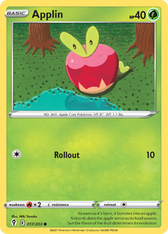 Applin - Evolving Skies - #17 - Pokemon TCG card