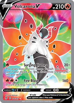 Volcarona V #170 Volcarona V - Evolving Skies - #170 - Pokemon TCG card