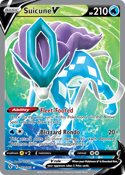 Suicune V #173 Suicune V - Evolving Skies - #173 - Pokemon TCG card