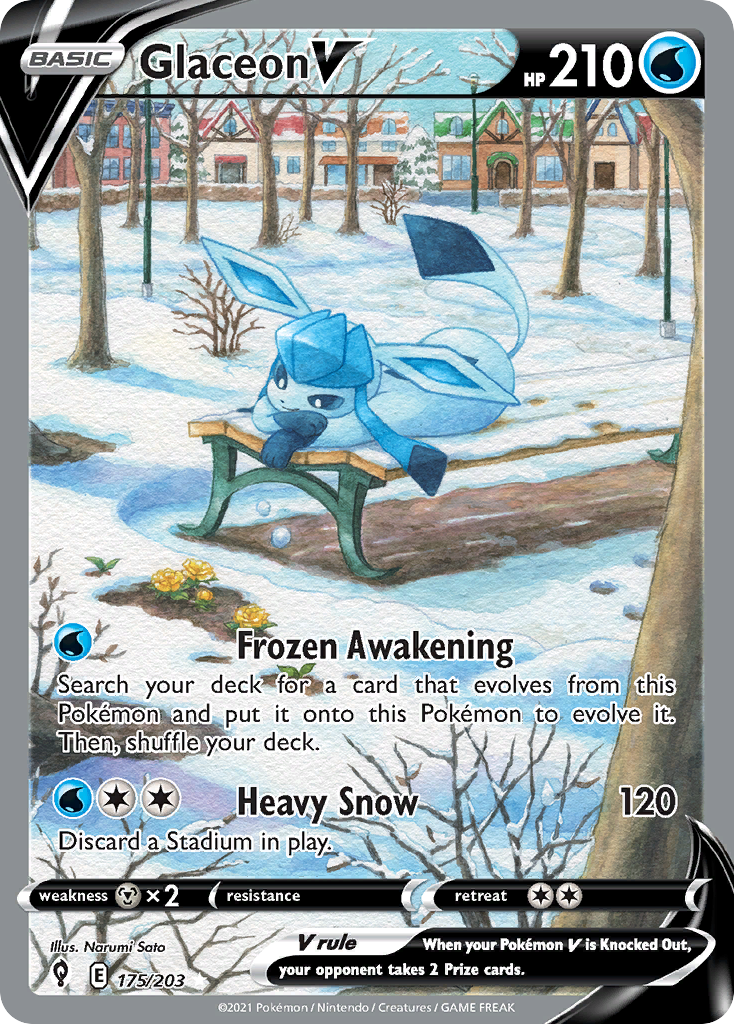 Glaceon V - Evolving Skies - #175 - Pokemon TCG card