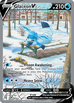 Glaceon V #175 Glaceon V - Evolving Skies - #175 - Pokemon TCG card