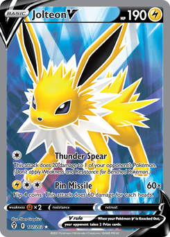 Jolteon V - Evolving Skies - #177 - Pokemon TCG card