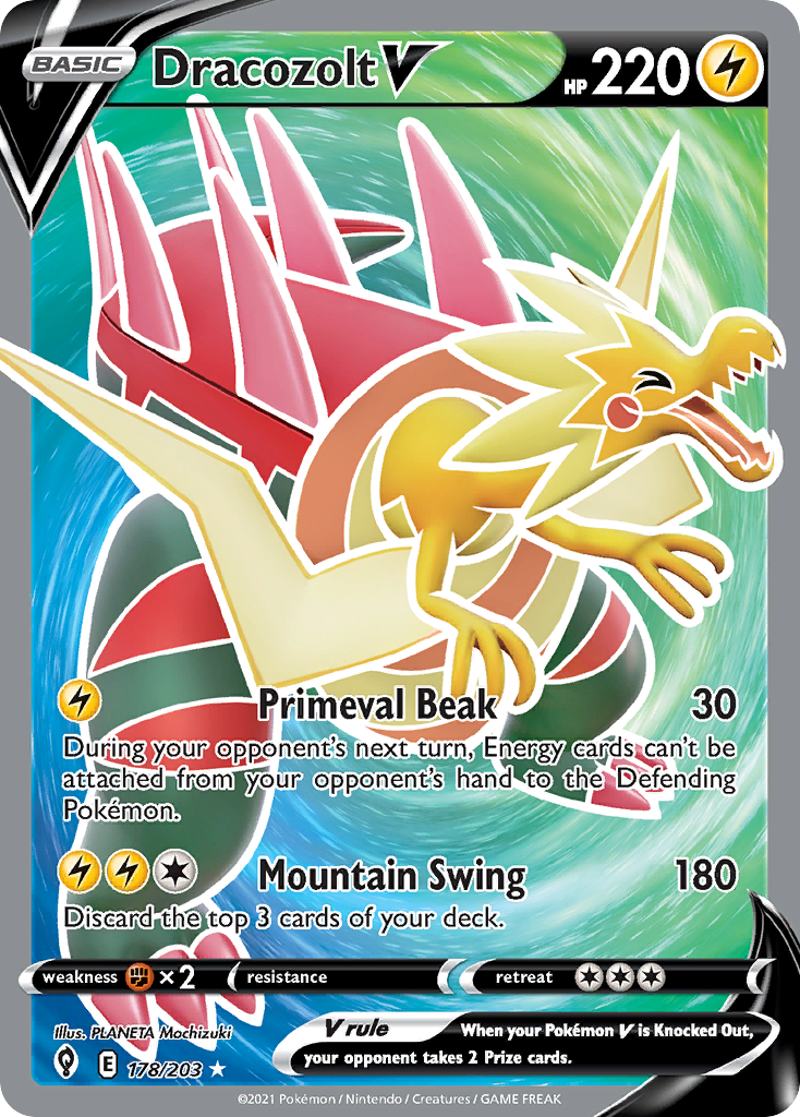 Dracozolt V - Evolving Skies - #178 - Pokemon TCG card