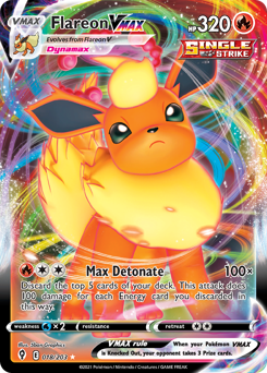 Flareon VMAX #18 Flareon VMAX - Evolving Skies - #18 - Pokemon TCG card