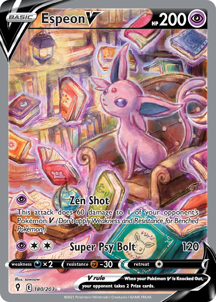 Espeon V - Evolving Skies - #180 - Pokemon TCG card