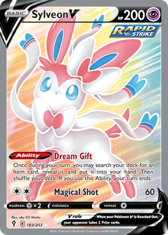 Sylveon V #183 Sylveon V - Evolving Skies - #183 - Pokemon TCG card