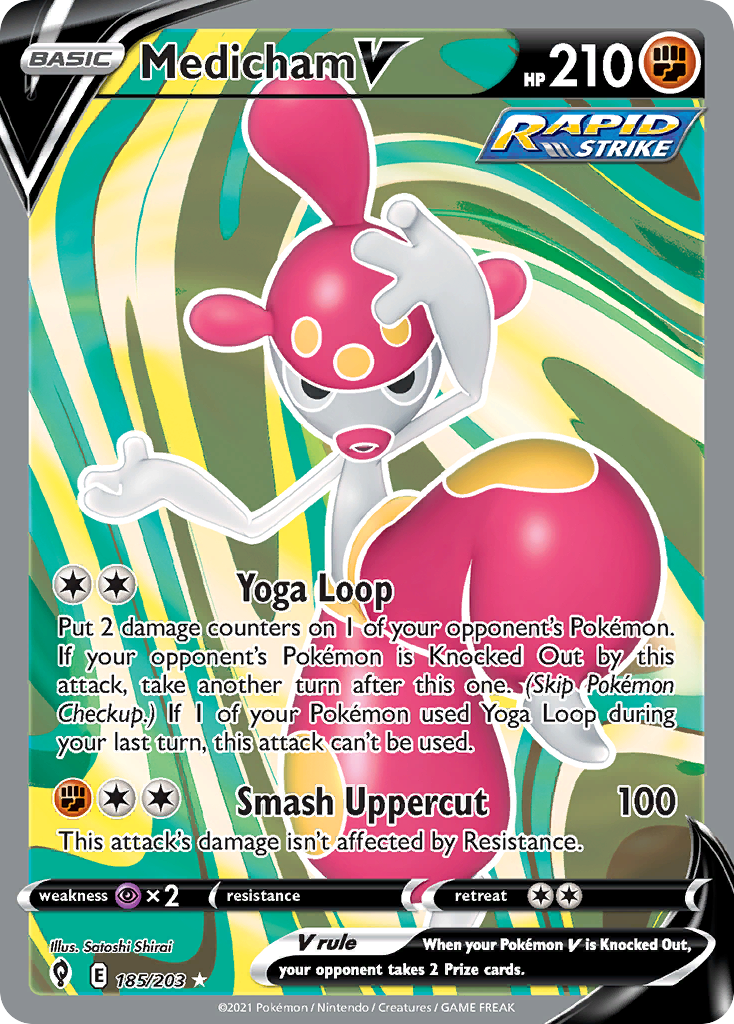 Medicham V - Evolving Skies - #185 - Pokemon TCG card