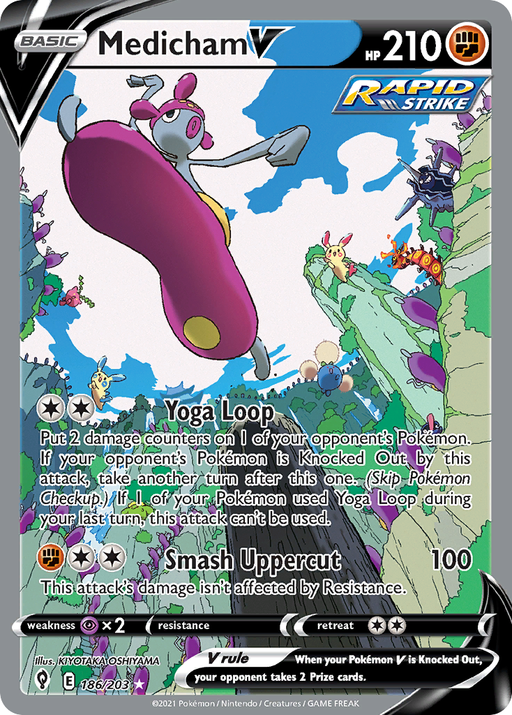 Medicham V - Evolving Skies - #186 - Pokemon TCG card