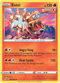 Entei #19 Entei - Evolving Skies - #19 - Pokemon TCG card