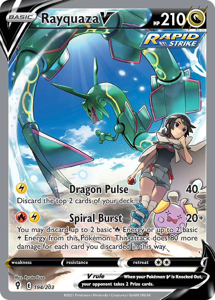 Rayquaza V - Evolving Skies - #194 - Pokemon TCG card